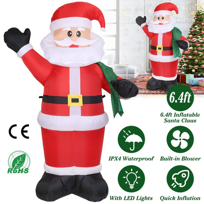 6.4ft Inflatable Christmas Giant Santa Claus __stock:50 Holiday Decor & Apparel refund_fee:1800