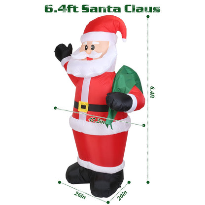 6.4ft Inflatable Christmas Giant Santa Claus __stock:50 Holiday Decor & Apparel refund_fee:1800