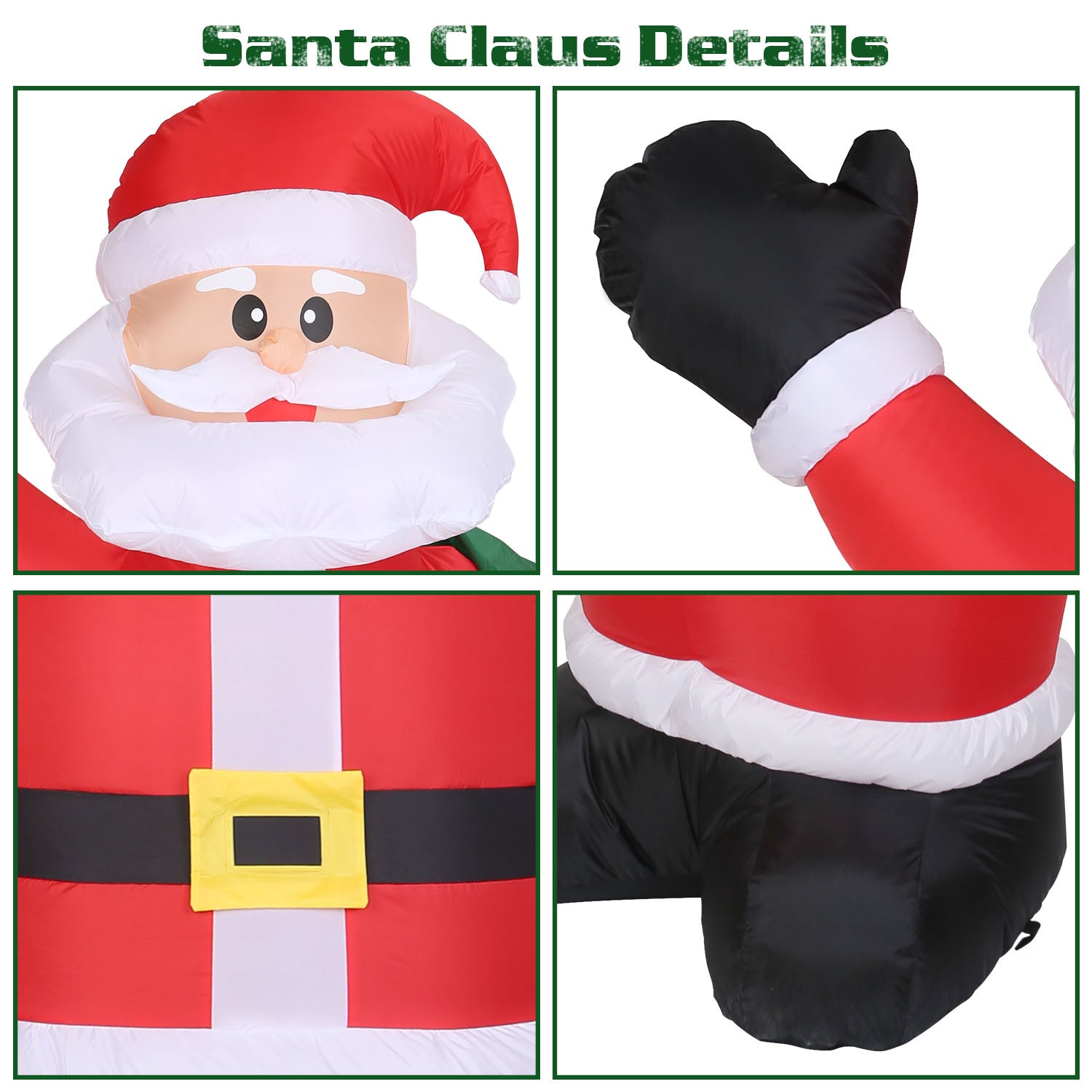 6.4ft Inflatable Christmas Giant Santa Claus __stock:50 Holiday Decor & Apparel refund_fee:1800