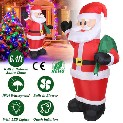 6.4ft Inflatable Christmas Giant Santa Claus __stock:50 Holiday Decor & Apparel refund_fee:1800