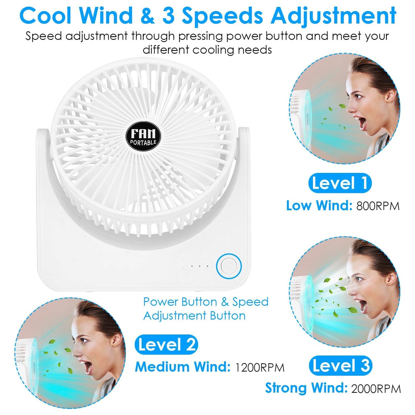 6.5" Desk Fan USB Powered 3 Speeds __stock:50 Household Appliances refund_fee:1200 Warranty