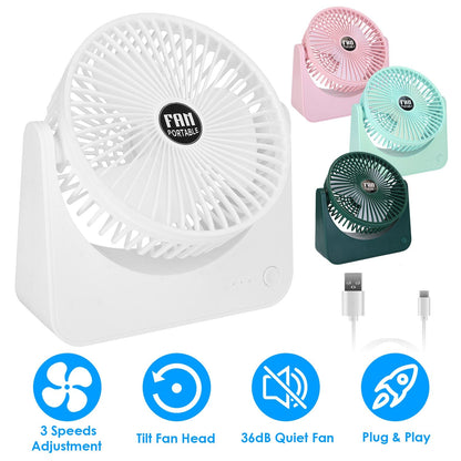 6.5" Desk Fan USB Powered 3 Speeds __stock:50 Household Appliances refund_fee:1200 Warranty