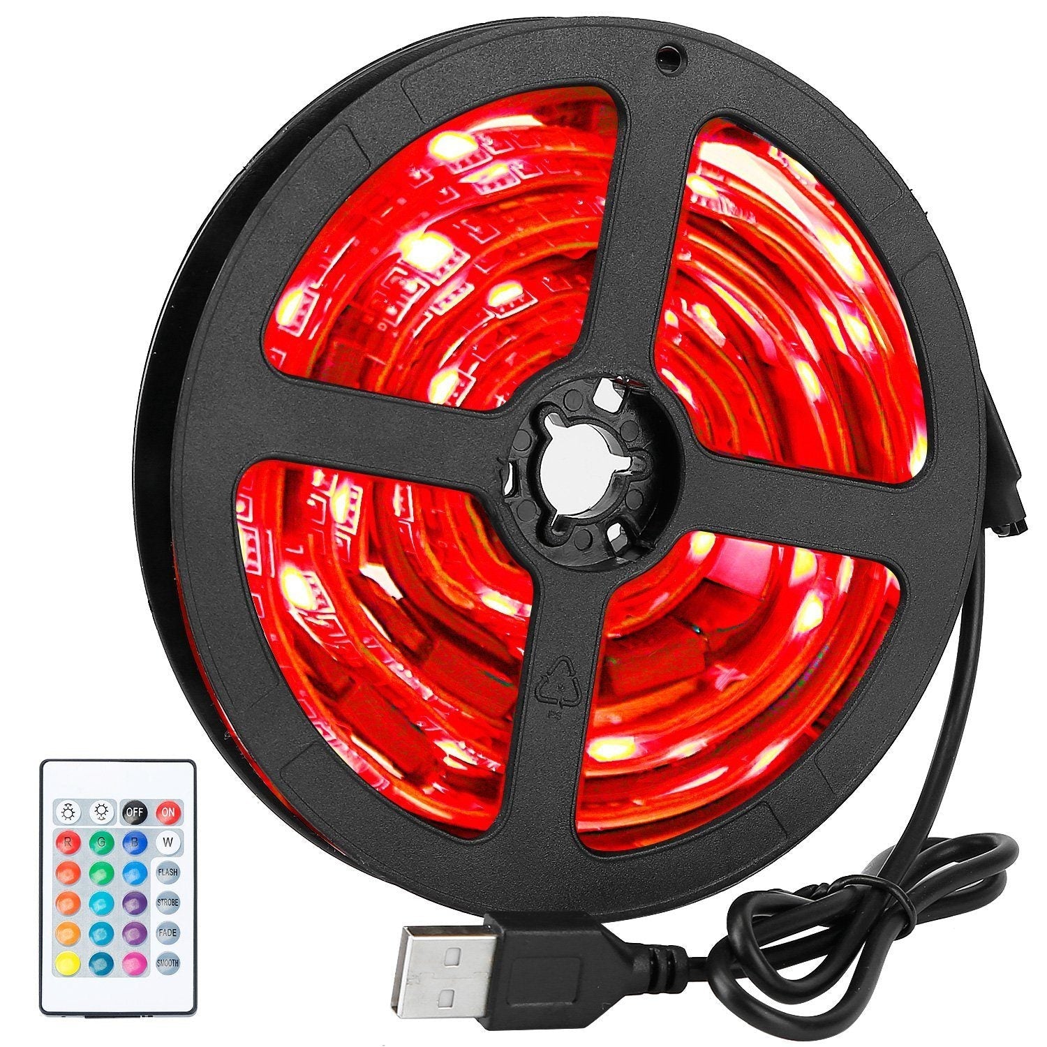 6.56ft TV LED Backlight RGB Strip Light USB Monitor Lighting Indoor Lighting refund_fee:1200 Warranty