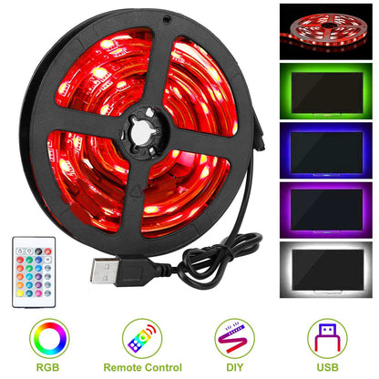 6.56ft TV LED Backlight RGB Strip Light USB Monitor Lighting Indoor Lighting refund_fee:1200 Warranty