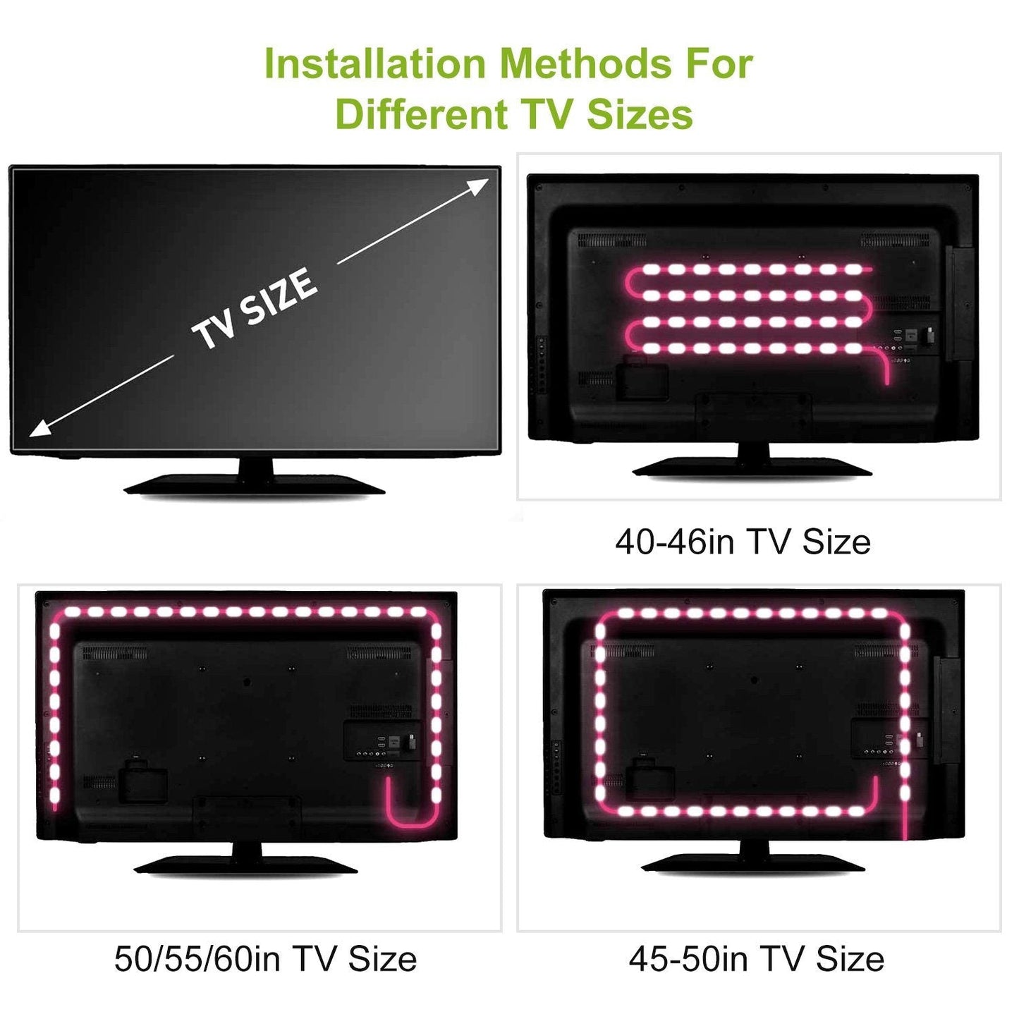 6.56ft TV LED Backlight RGB Strip Light USB Monitor Lighting Indoor Lighting refund_fee:1200 Warranty