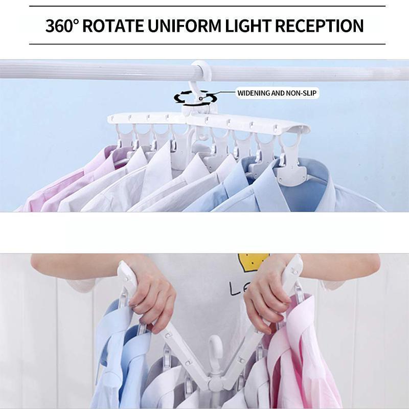 8 In 1 Multifunctional Folding Hanger For Space Saving Closet & Storage storage