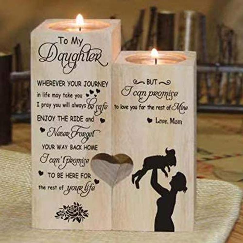 Wooden Heart Candle Holder B Bedding decoration gifts