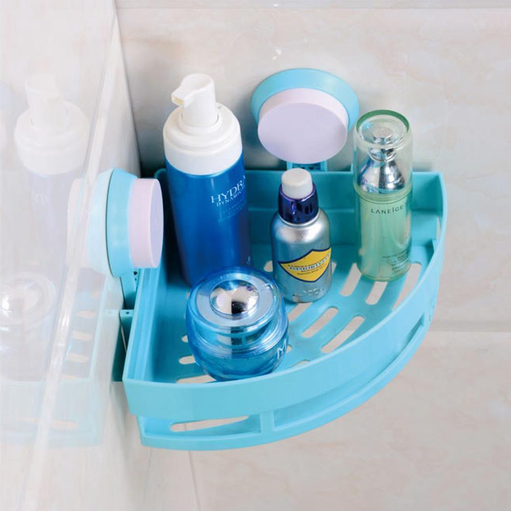 Bathroom Corner Storage Rack Organizer Blue Closet & Storage storage