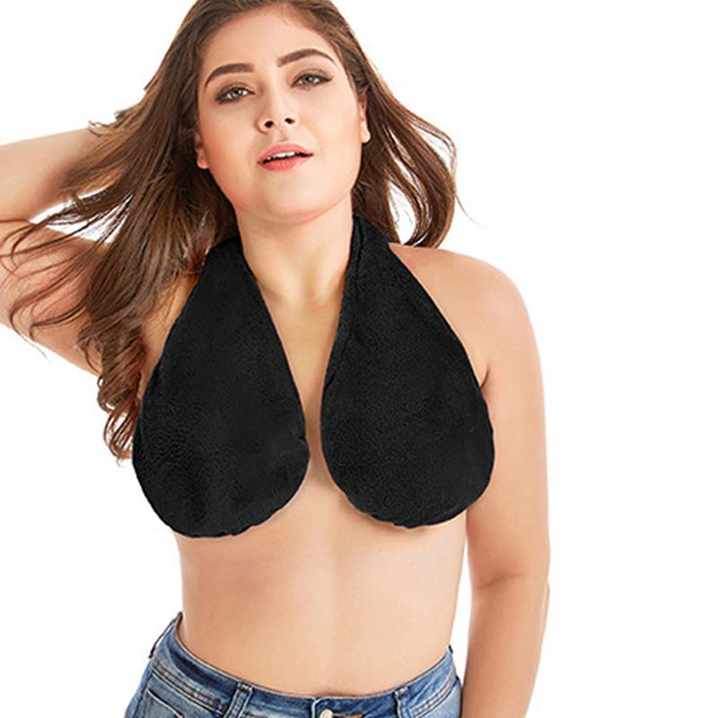 Comfortable Towel Bra black bathroom