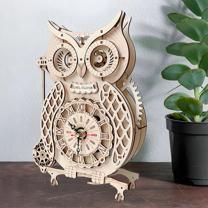 Super Wooden Mechanical Model Puzzle Set Owl Furniture and Décor toys