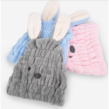 Super absorbent rabbit ear dry hair cap bathroom beauty