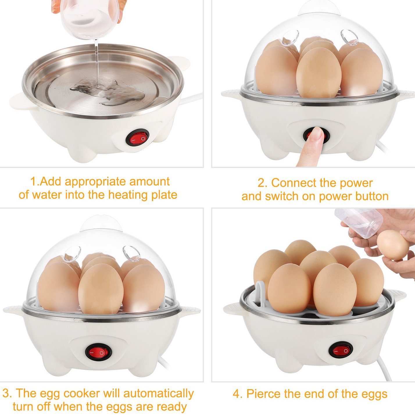 7 Capacity Electric Egg Cooker Kitchen & Dining Low stock refund_fee:1200 Warranty