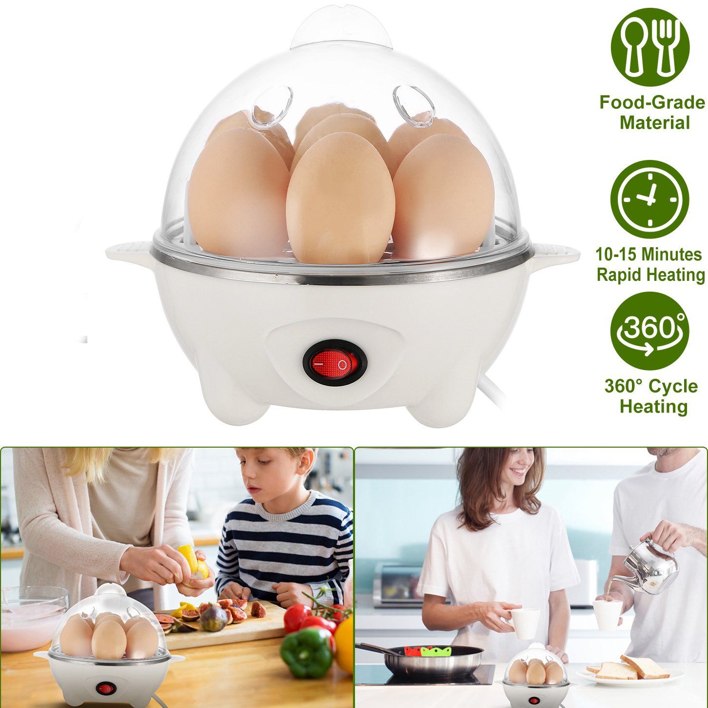 7 Capacity Electric Egg Cooker Kitchen & Dining Low stock refund_fee:1200 Warranty