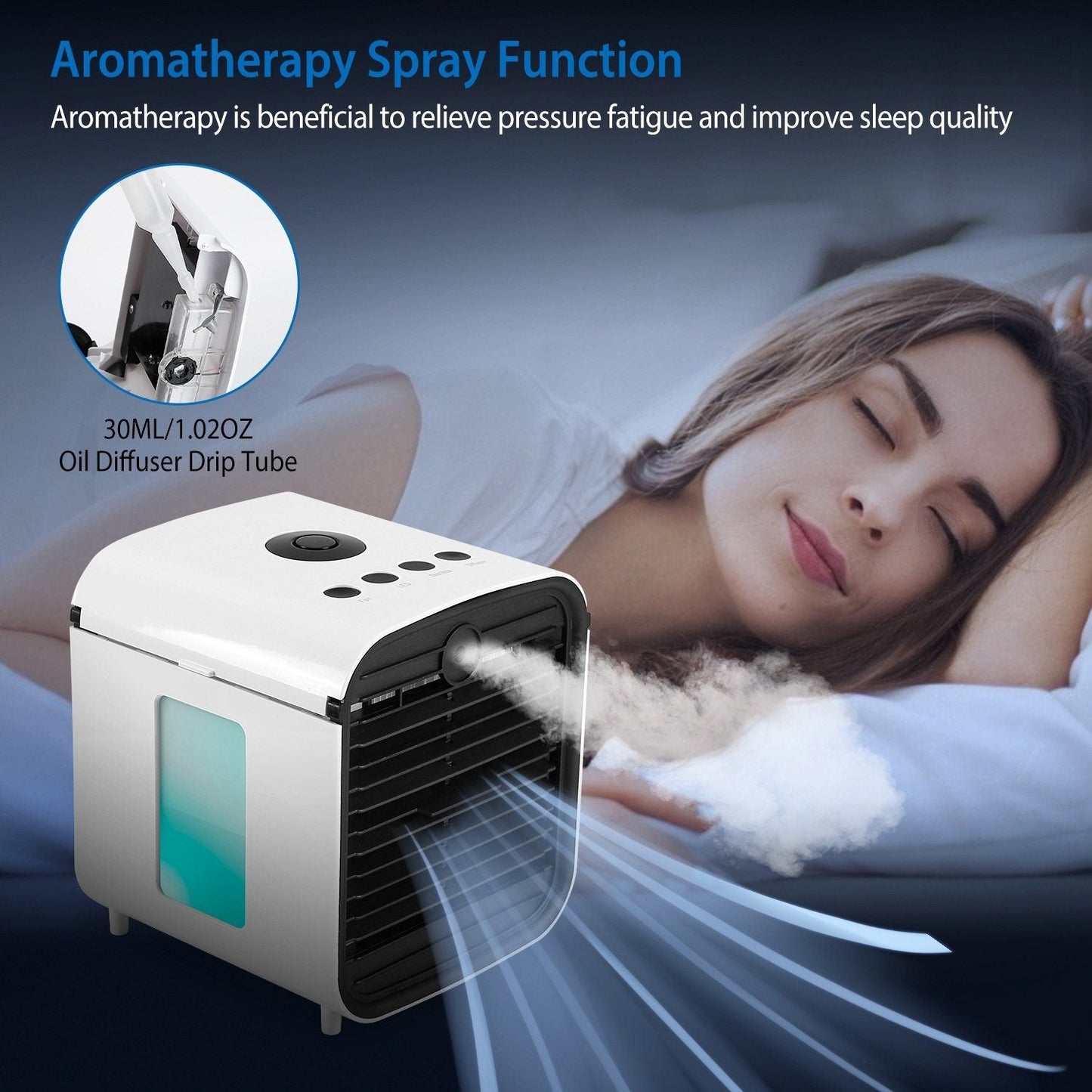 7-Color Change Portable Mini Air Conditioner Cooling Fan Household Appliances Low stock refund_fee:1800 Warranty