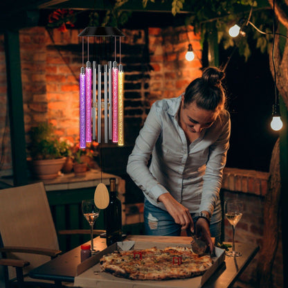 7 Color Changing Solar Wind Chime Lights __stock:50 Outdoor Lighting refund_fee:1200 Warranty