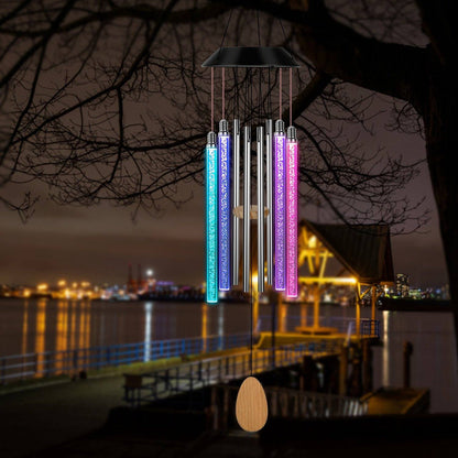 7 Color Changing Solar Wind Chime Lights __stock:50 Outdoor Lighting refund_fee:1200 Warranty
