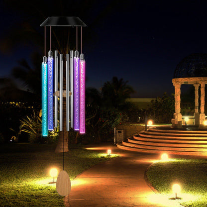 7 Color Changing Solar Wind Chime Lights __stock:50 Outdoor Lighting refund_fee:1200 Warranty