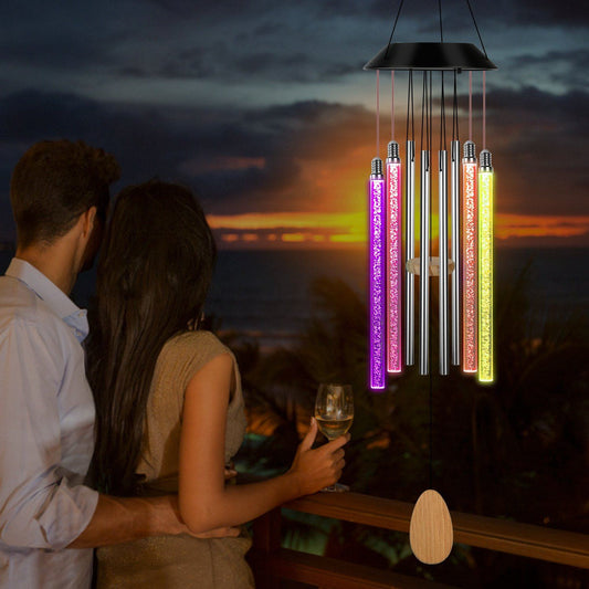 7 Color Changing Solar Wind Chime Lights __stock:50 Outdoor Lighting refund_fee:1200 Warranty