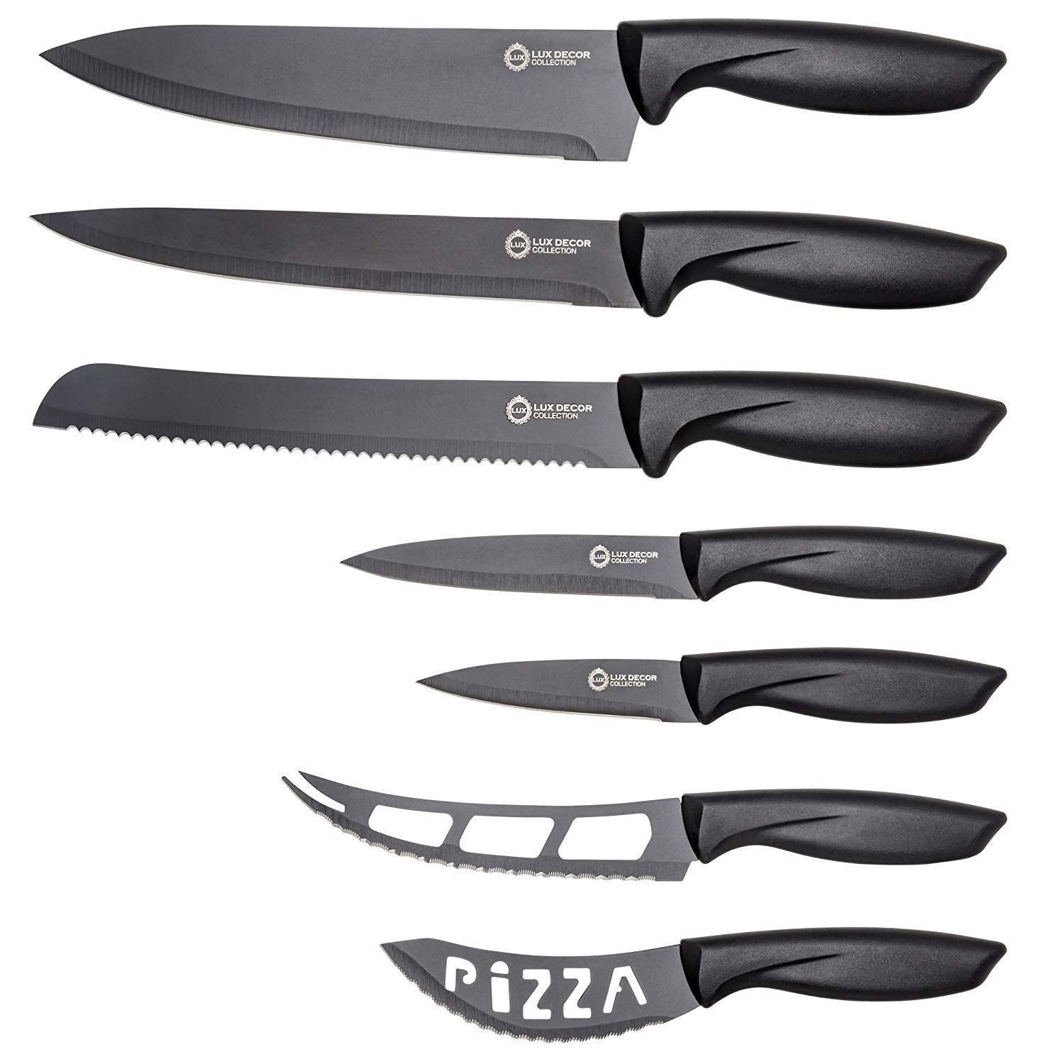 7-Piece Set: Chef Knife, Bread, Carving, Utility, Pairing, Cheese, Pizza __stock:500 Kitchen & Dining refund_fee:1200