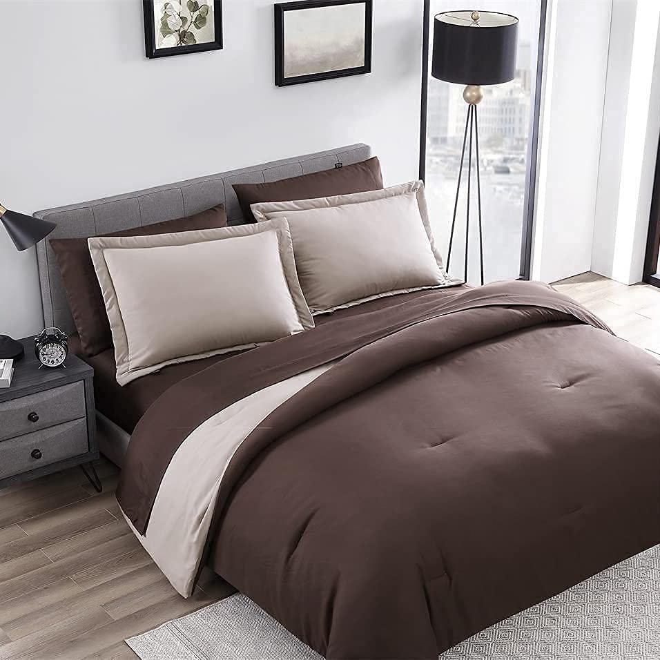 7-Piece Set: Chestnut Reversible Bed in a Bag Bedding Collection __label2:BOGO 30% OFF __stock:300 Bedding refund_fee:1800