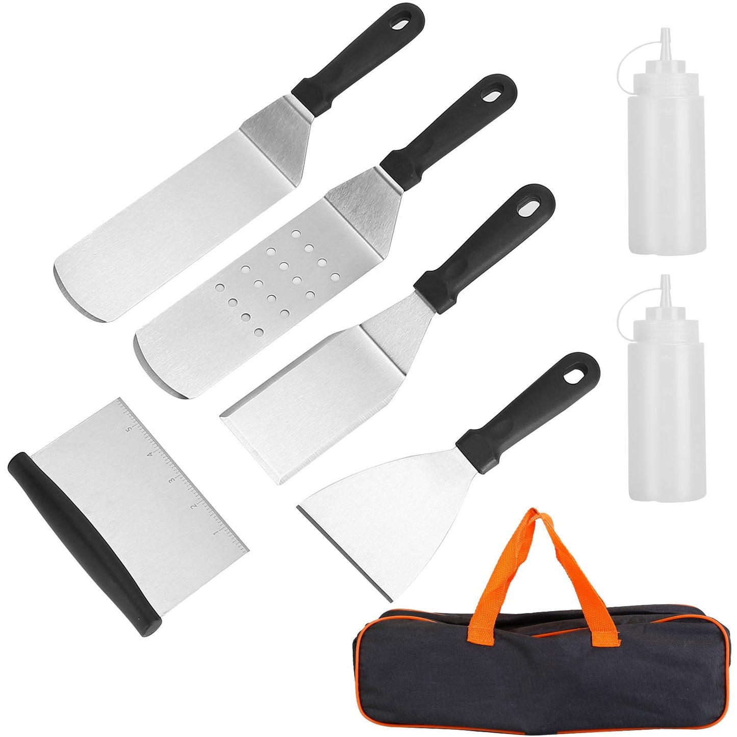 7-Piece Set: Stainless Steel BBQ Grilling Utensil Tools __stock:50 Kitchen & Dining refund_fee:1200