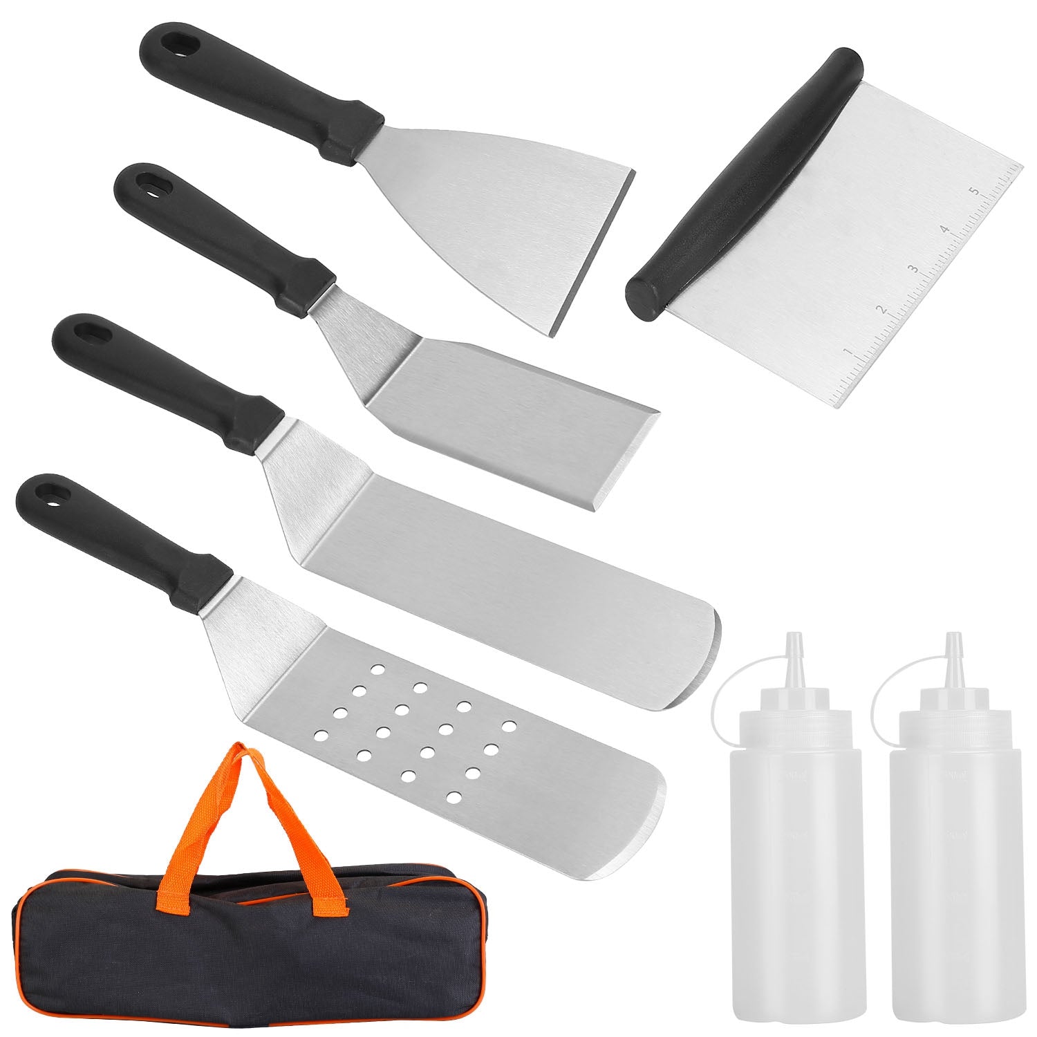 7-Piece Set: Stainless Steel BBQ Grilling Utensil Tools __stock:50 Kitchen & Dining refund_fee:1200