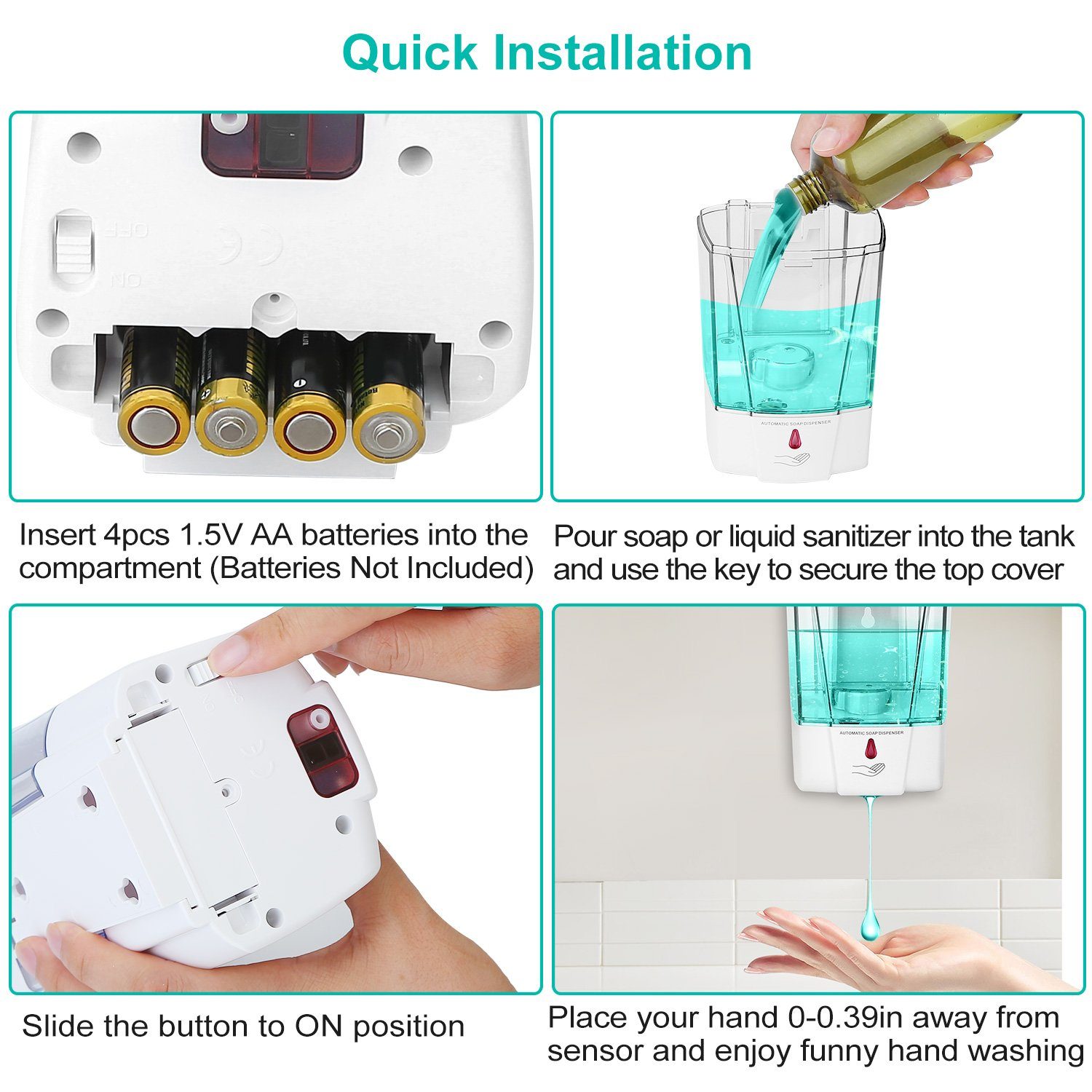 700ML Automatic Soap Dispenser Bath refund_fee:1200 Warranty