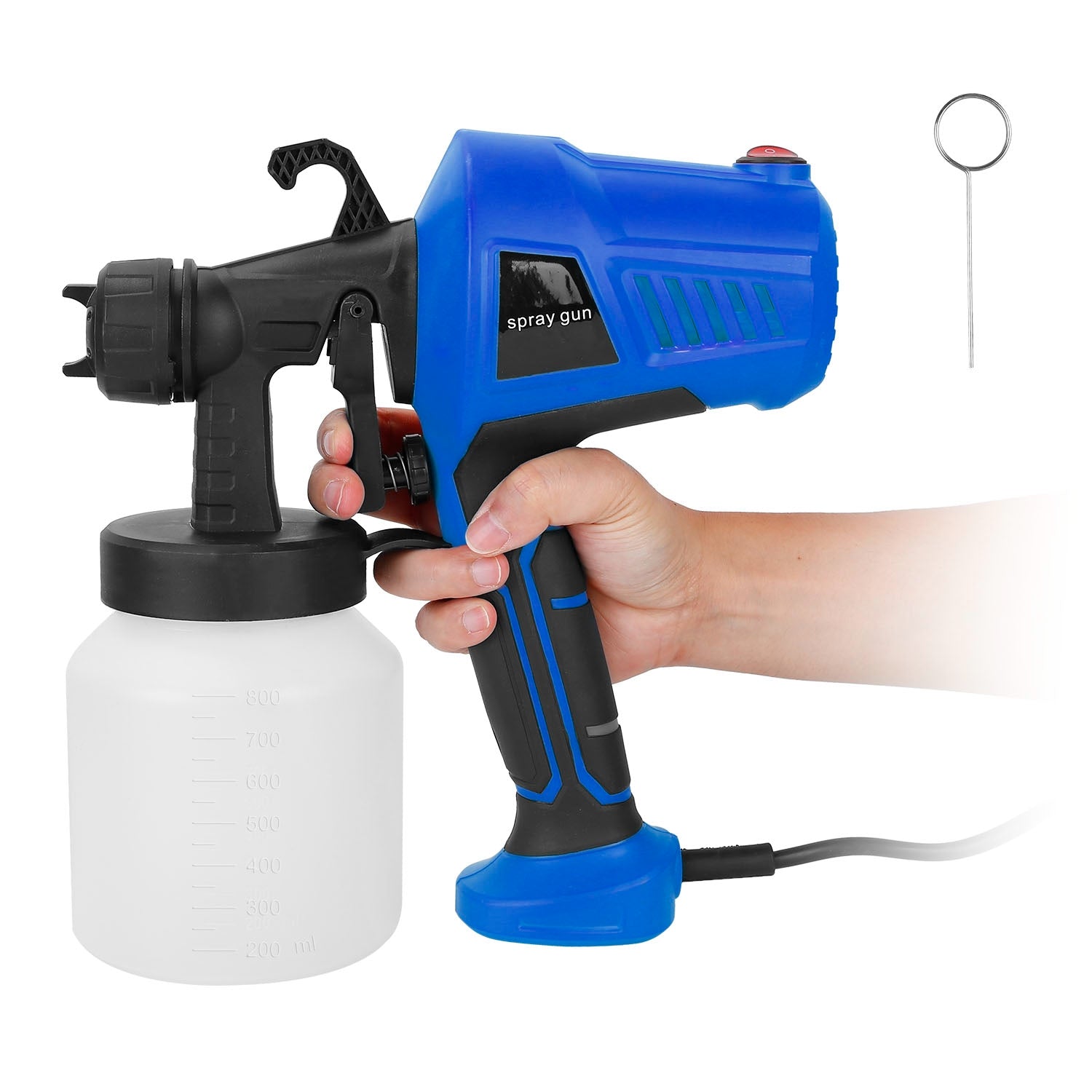 700W Electric Paint Sprayer Handheld HVLP Spray Painter Blue __stock:100 Home Improvement refund_fee:1800 Warranty