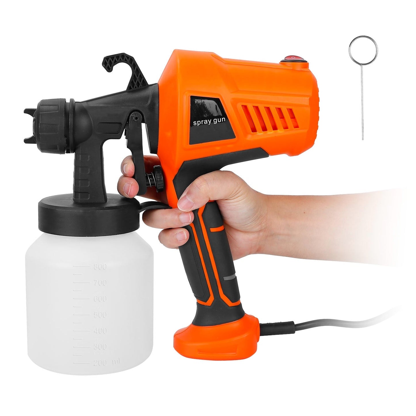 700W Electric Paint Sprayer Handheld HVLP Spray Painter Orange __stock:100 Home Improvement refund_fee:1800 Warranty