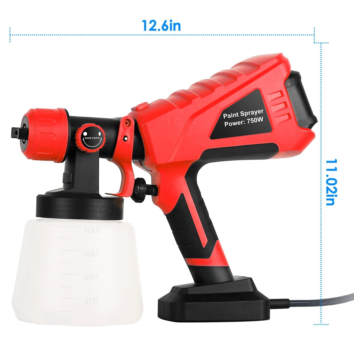 750W Electric Paint Sprayer Handheld with 3 Spray Patterns __stock:100 Home Improvement refund_fee:1800 Warranty