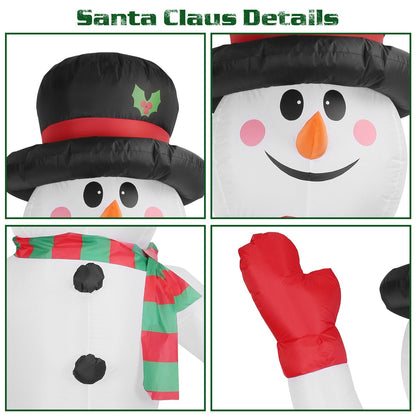 7.9ft Christmas Inflatable Giant Snowman Blow Up with LED Lights Hat Scarf __stock:50 Holiday Decor & Apparel refund_fee:1800 Warranty