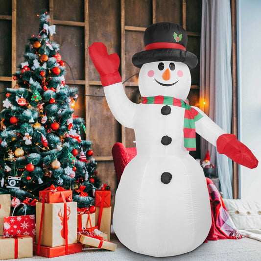 7.9ft Christmas Inflatable Giant Snowman Blow Up with LED Lights Hat Scarf __stock:50 Holiday Decor & Apparel refund_fee:1800 Warranty