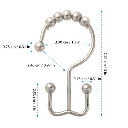 Stainless Steel Shower Curtain Hook bathroom