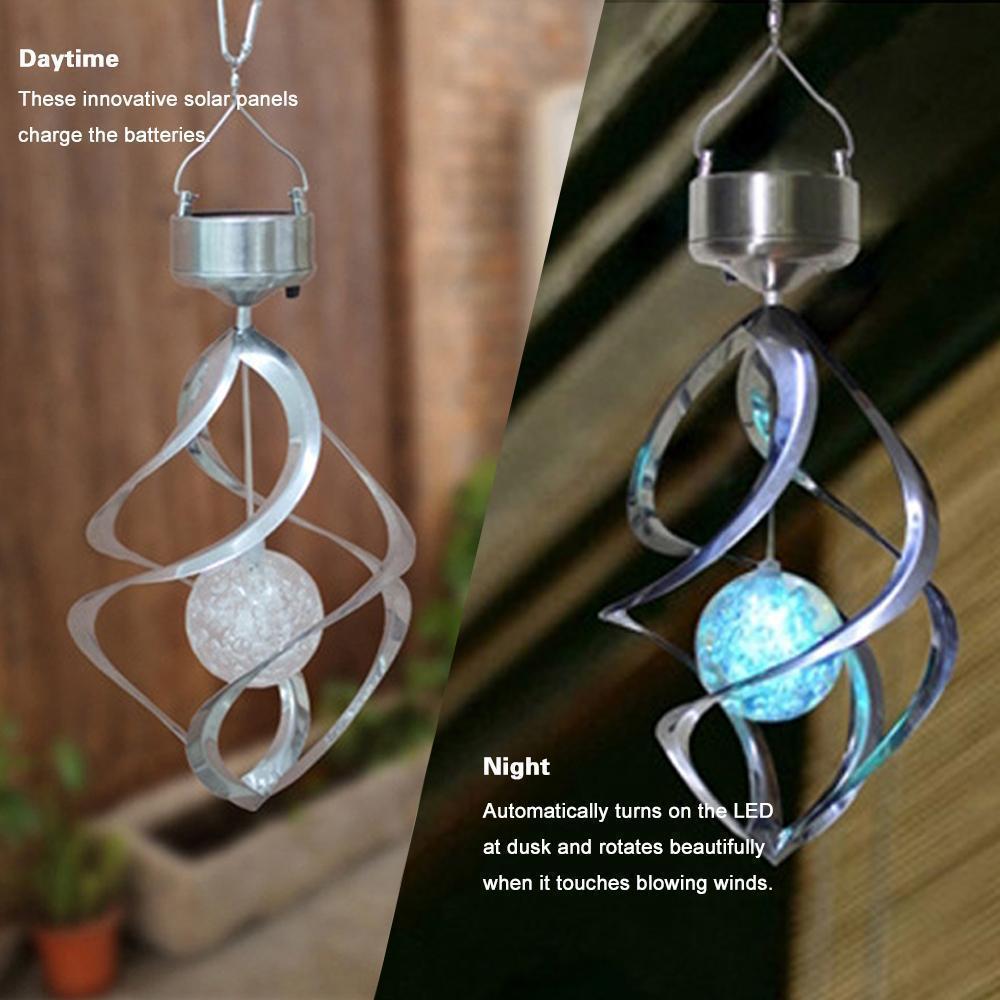 Hirundo Magic Shining Solar Wind Chime Garden & Patio smart home