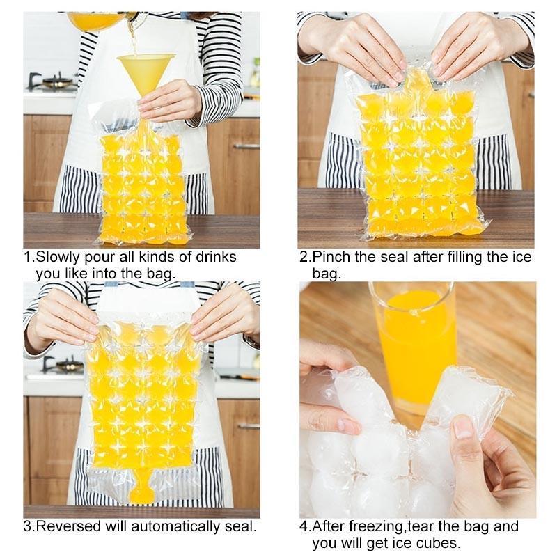 Self-Sealing Ice Cube Shaped Bags kitchen Kitchen & Dining