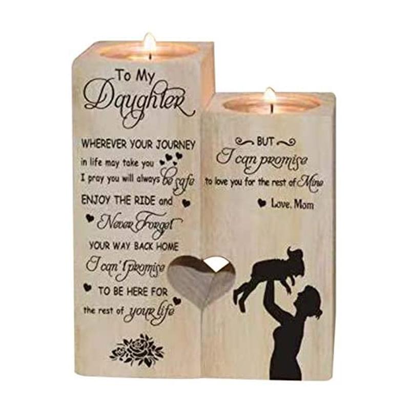 Wooden Heart Candle Holder Bedding decoration gifts