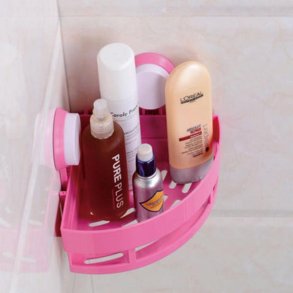 Bathroom Corner Storage Rack Organizer Pink Closet & Storage storage