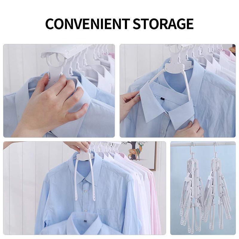 8 In 1 Multifunctional Folding Hanger For Space Saving Closet & Storage storage