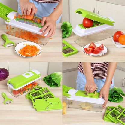 12 in 1 Vegetable Slicer With Storage Container Kitchen Kitchen & Dining