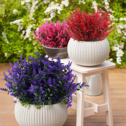 8 Bundles Artificial Lavender Plastic Flower Decorations __stock:100 Furniture and Décor refund_fee:800