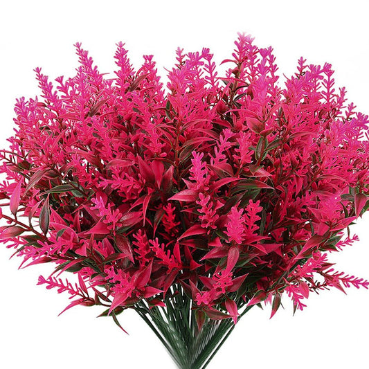 8 Bundles Artificial Lavender Plastic Flower Decorations Pink __stock:100 Furniture and Décor refund_fee:800