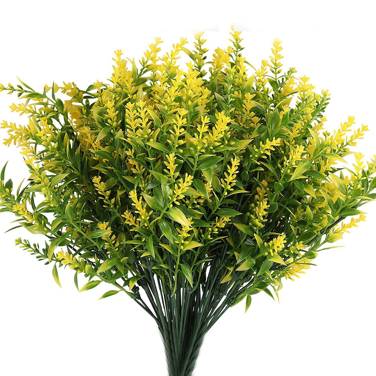 8 Bundles Artificial Lavender Plastic Flower Decorations Yellow __stock:100 Furniture and Décor refund_fee:800