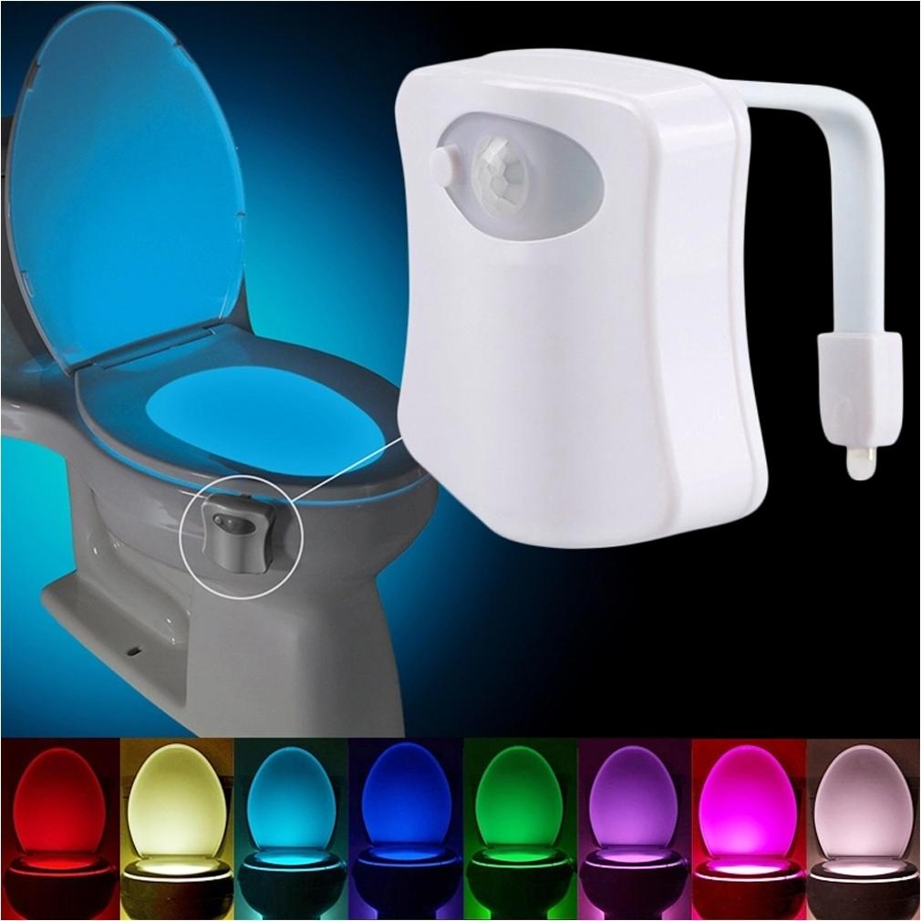 8-Color LED Sensor Motion-Activated Bathroom Toilet Light __label1:BOGO FREE Bath Clearance PriceCheck refund_fee:800 Warranty