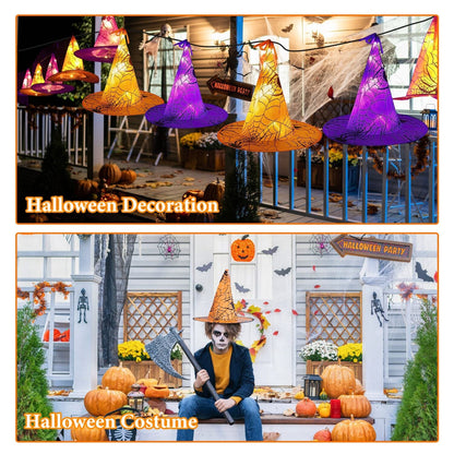 8-Pack: 13ft Witch Hat Hanging String LED Light __stock:50 Holiday Decor & Apparel Low stock refund_fee:1200 Warranty