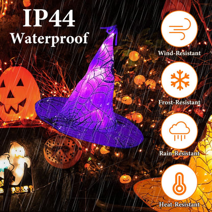 8-Pack: 13ft Witch Hat Hanging String LED Light __stock:50 Holiday Decor & Apparel Low stock refund_fee:1200 Warranty