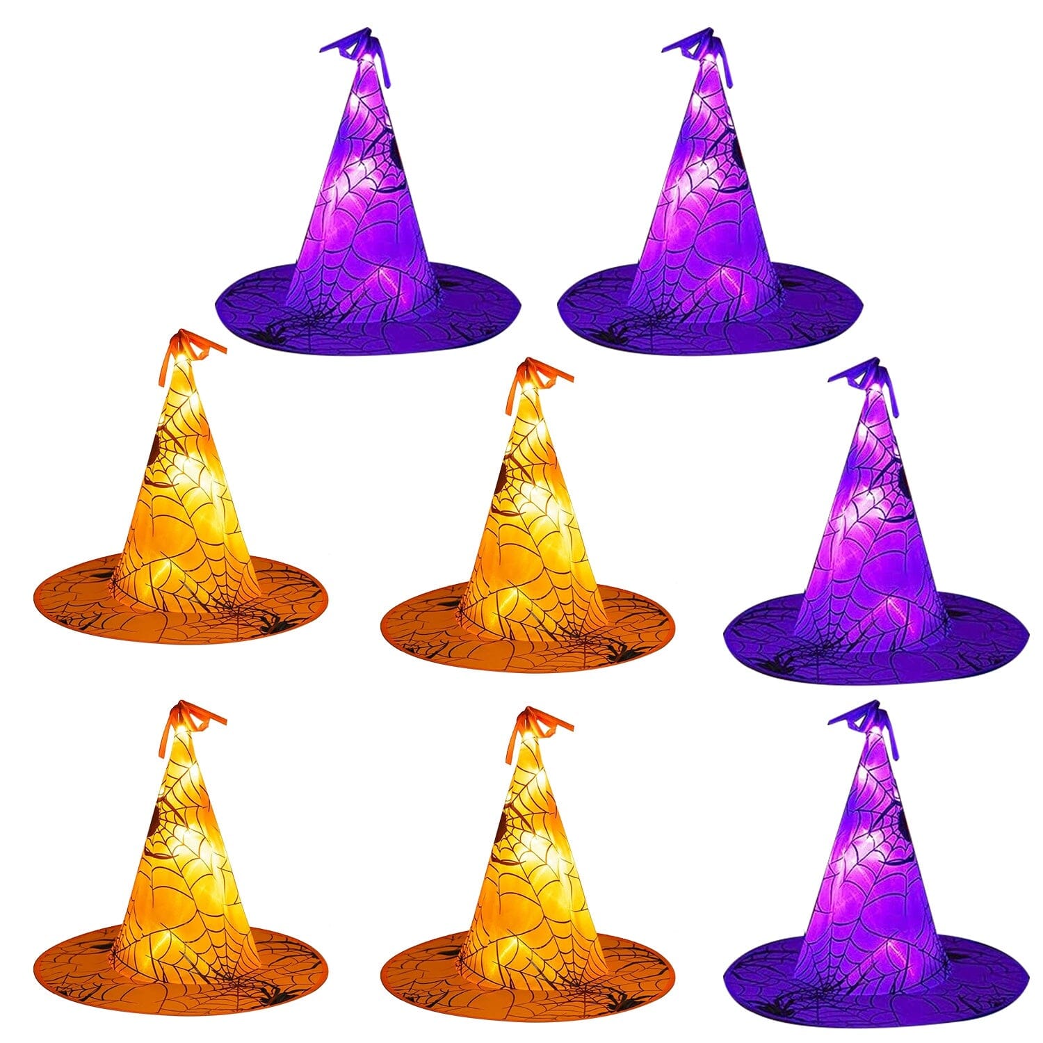 8-Pack: 13ft Witch Hat Hanging String LED Light __stock:50 Holiday Decor & Apparel Low stock refund_fee:1200 Warranty