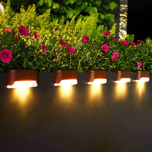 8-Pack: Solar LED Deck & Step Lights __stock:1000 Outdoor Lighting refund_fee:1200 Warranty