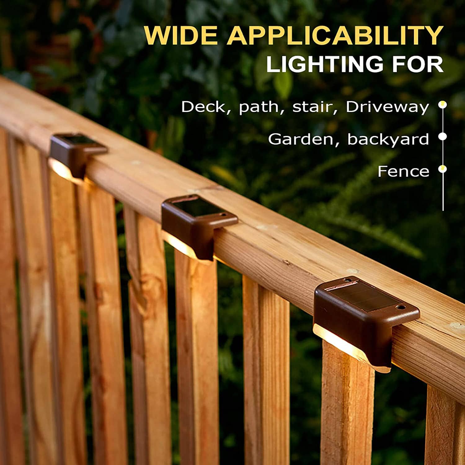 8-Pack: Solar LED Deck & Step Lights __stock:1000 Outdoor Lighting refund_fee:1200 Warranty