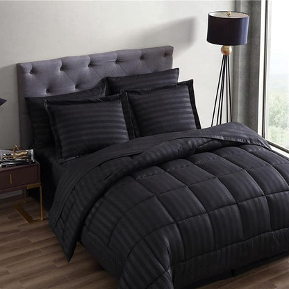 8-Piece: Maple Dobby Stripe Bedding Set __label2:BOGO 30% OFF __stock:200 Bedding refund_fee:2200