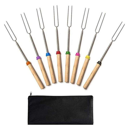 8-Piece Set: Marshmallow Roasting Sticks with Wooden Handle Garden & Patio refund_fee:1200